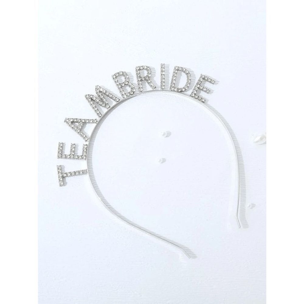 "Team Bride" Rhinestone Headband Tiara - Picture 3 of 5